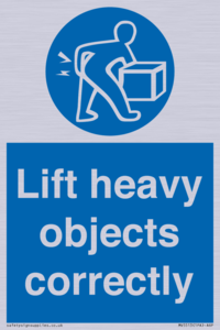 Lift heavy objects correctly